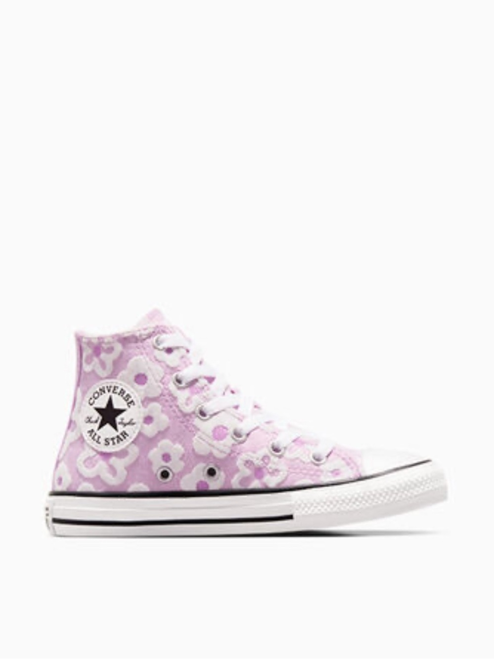 Converse High Top Sneakers - Light Purple Floral